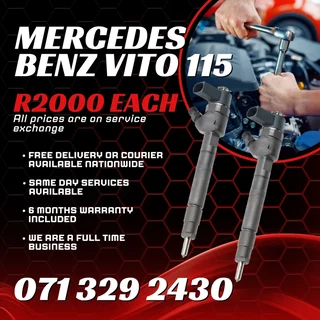 Mercedes Benz Vito 115 Diesel Injectors For Sale With Warranty On