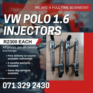 Vw Polo 1.6 Diesel Injectors For Sale With Warranty