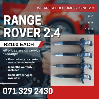 Range Rover 2.4 Diesel Injectors For Sale With Warranty