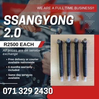Ssangyong 2.0 Injectors For Sale With Warranty