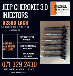 Jeep Cherokee 3.0 Diesel Injectors For Sale With Warranty