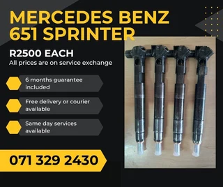 Mercedes Benz Sprinter 651 Injectors For Sale With Warranty