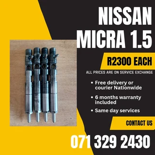Nissan Micra 1.5 Diesel Injectors For Sale With Warranty