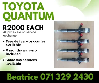 Toyota Quantum Diesel Injectors For Sale With Warranty