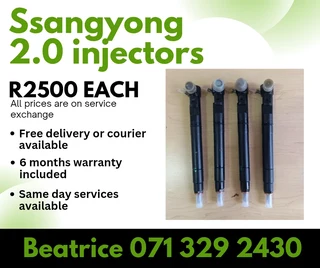 Ssangyong 2.0 Injectors For Sale With Warranty