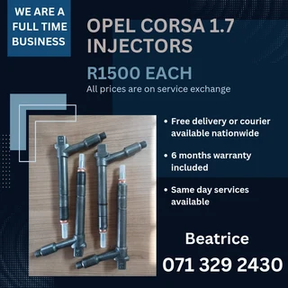 Opel Corsa 1.7 Injectors For Sale With Warranty On