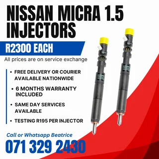 Nissan Micra 1.5 Diesel Injectors For Sale With Warranty