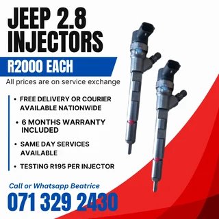 Jeep 2.8 Diesel Injectors For Sale With Warranty