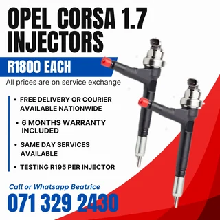 Opel Corsa 1.7 Injectors For Sale With Warranty