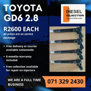 Toyota Gd6 2.8 Injectors For Sale With Warranty