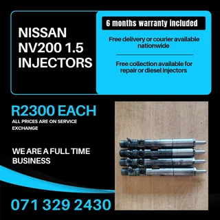 Nissan Nv200 1.5 Injectors For Sale With Warranty