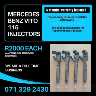 Mercedes Benz Vito 115 Injectors For Sale With Warranty