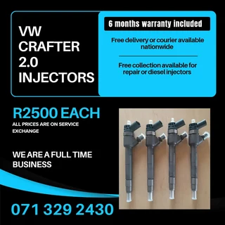 Vw Crafter 2.0 Diesel Injectors For Sale With Warranty