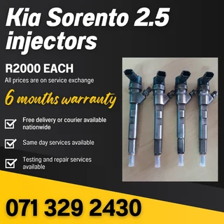 KIA SORENTO 2.5 DIESEL INJECTORS FOR SALE WITH WARRANTY