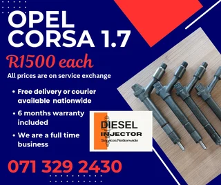 Opel Corsa 1.7 Injectors For Sale With Warranty