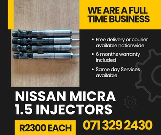 Nissan Micra 1.5 Diesel Injectors For Sale With Warranty On