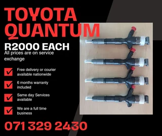 Toyota Quantum Diesel Injectors For Sale With Warranty