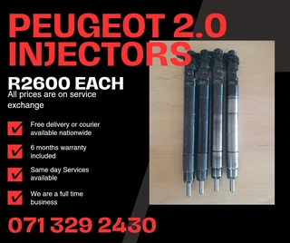 Peugeot 2.0 Diesel Injectors For Sale With Warranty