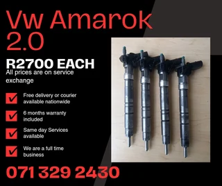 Vw Amarok 2.0 Diesel Injectors For Sale With Warranty