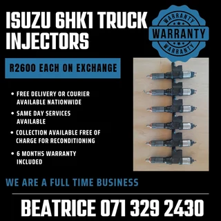 Isuzu 6hk1 Truck Injectors For Sale With Warranty