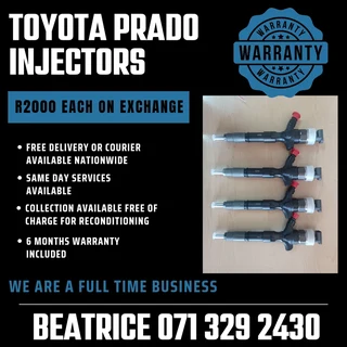 TOYOTA PRADO DIESEL INJECTORS FOR SALE WITH WARRANTY