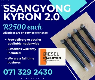 Ssangyong Kyron 2.0 Diesel Injectors For Sale With Warranty