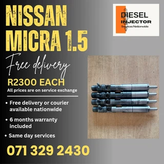 Nissan Micra 1.5 Diesel Injectors For Sale With Warranty