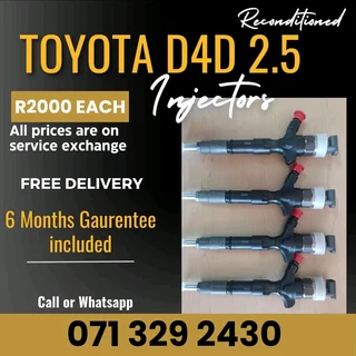 Toyota D4d 2.5 Diesel Injectors For Sale With Warranty