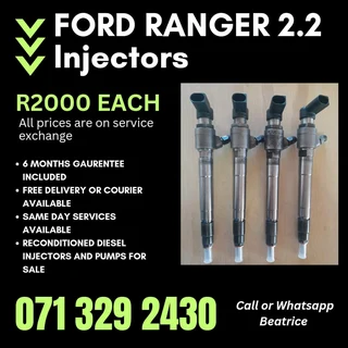 Ford Ranger 2.2 Diesel Injectors For Sale With Warranty