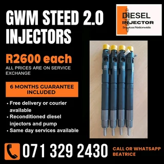 Gwm Steed 2.0 Injectors For Sale With Warranty On