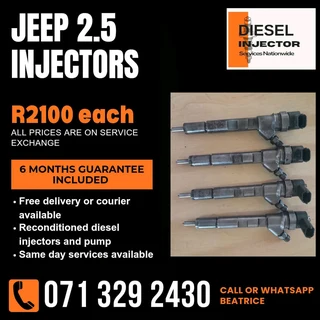Jeep 2.5 Injectors For Sale With Warranty On