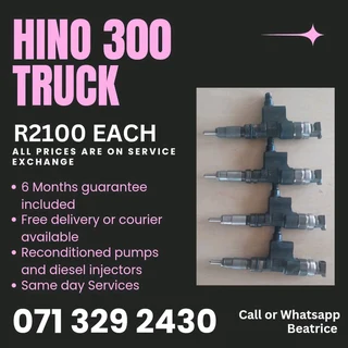 Hino 300 Truck Diesel Injectors For Sale With