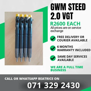 Gwm Steed 2.0 Vgt Injectors For Sale With Warranty