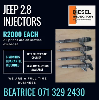 Jeep 2.8 Injectors With Warranty