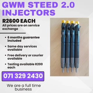 Gwm Steed 2.0 Vgt Injectors For Sale With Warranty