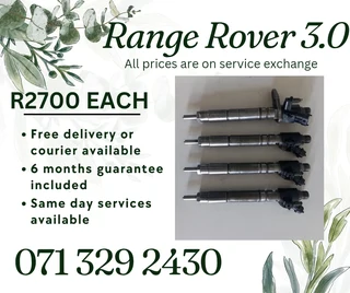 Range Rover 3.0 Injectors For Sale With Warranty