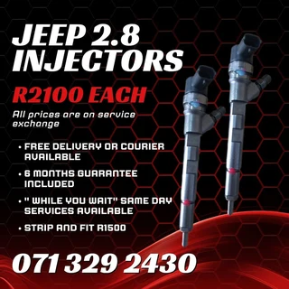 Jeep Cherokee 2.8 Injectors For Sale With Warranty
