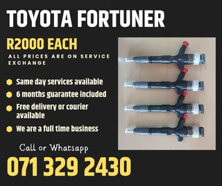 Toyota Fortuner Diesel Injectors For Sale With Warranty On