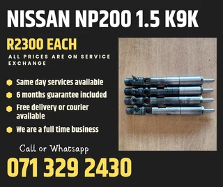 Nissan Np200 1.5 K9k Injectors For Sale With Warranty