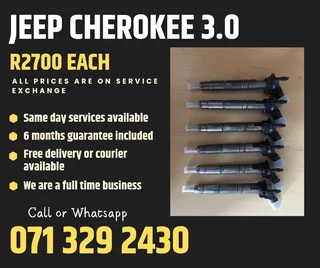 Jeep Cherokee 3.0 Diesel Injectors For Sale With Warranty