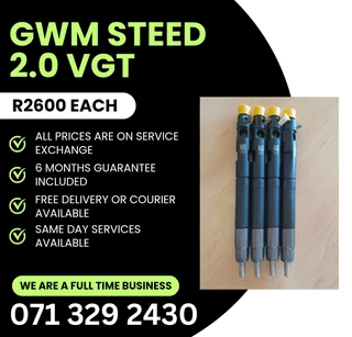 Gwm Steed 2.0 Injectors For Sale With Warranty