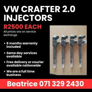 Vw Crafter 2.0 Diesel Injectors For Sale With Warranty