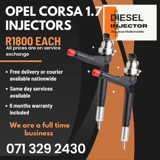 Opel Corsa 1.7 Injectors For Sale With Warranty On