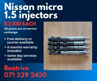 Nissan Micra 1.5 Diesel Injectors For Sale With Warranty