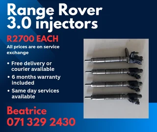 Range Rover 3.0 Injectors For Sale With Warranty On