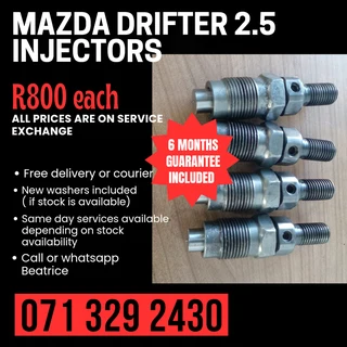 Mazda Drifter 2.5 Injectors For Sale With Warranty