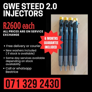 Gwm Steed 2.0 Injectors For Sale With Warranty On