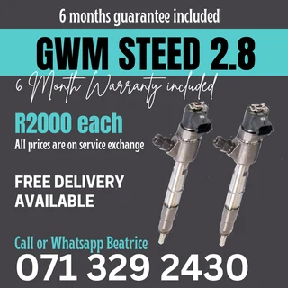 Gwm Steed 2.8 Diesel Injectors For Sale With Warranty
