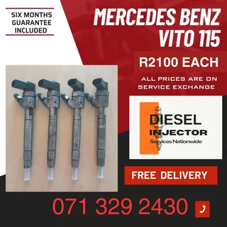 Mercedes Benz Vito 115 Diesel Injectors For Sale With Warranty