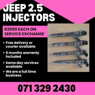 Jeep 2.5 Injectors For Sale With Warranty On